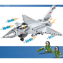 Load image into Gallery viewer, 650PCS Military WW2 J-10 Vigorous Dragon Air Fighter Aircraft Figure Model Toy Building Block Brick Gift Kids Compatible Lego
