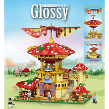 Load image into Gallery viewer, 2763PCS MOC Micro Mini Glossy Ganoderma Hotel Mushroom House Figure Model Toy Building Block Brick Gift Kids Display