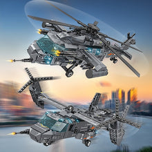 Load image into Gallery viewer, 1084PCS Military WW2 2in1 WZ-20 Helicopter V-22 Osprey Figures Model Toy Building Block Brick Gift Kids Compatible Lego
