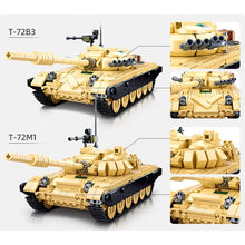 Load image into Gallery viewer, 770PCS MOC Military WW2 2in1 T72B3 T72M1 Main Battle Tank Figure Model Toy Building Block Brick Gift Kids New