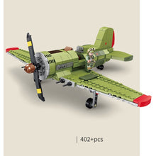 Load image into Gallery viewer, 402PCS Military WW2 I-16 Air Fighter Plane Model Figures Building Block Brick Toy Gift Set Kids New