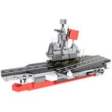 Load image into Gallery viewer, 238PCS Military WW2 PLA Shandong Aircraft Carrier Figure Model Toy Building Block Brick Gift Kids