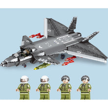 Load image into Gallery viewer, 1033PCS Military WW2 Chengdu J-20 Fire Fang Air Fighter Aircraft Figure Model Toy Building Block Brick Gift Kids Compatible Lego