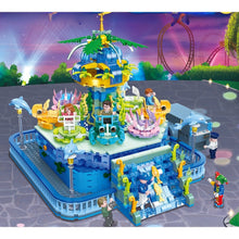 Load image into Gallery viewer, 1396PCS MOC City Funfair Amusement Park Roundabout Carrousel Figure Model Toy Building Block Brick Gift Kids Compatible Lego