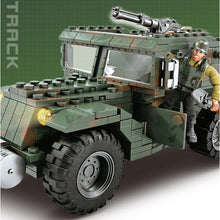 Load image into Gallery viewer, 499PCS Military Semi Tracked Armored Vehicle Truck Figures Model Building Block Brick Toy Gift Set Kids New