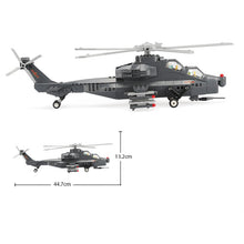 Load image into Gallery viewer, 304PCS Military CAIC Z-10 Armed Helicopter Fiery Thunderbolt Model Building Block Brick Toy Gift Set Kids New
