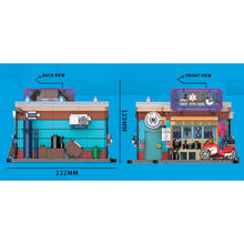 Load image into Gallery viewer, MOC Mini City Street Sushi Coffee Cuisine Restaurant Pharmacy Figure Toy Light Model Building Block Brick Gift Kids Compatible Lego