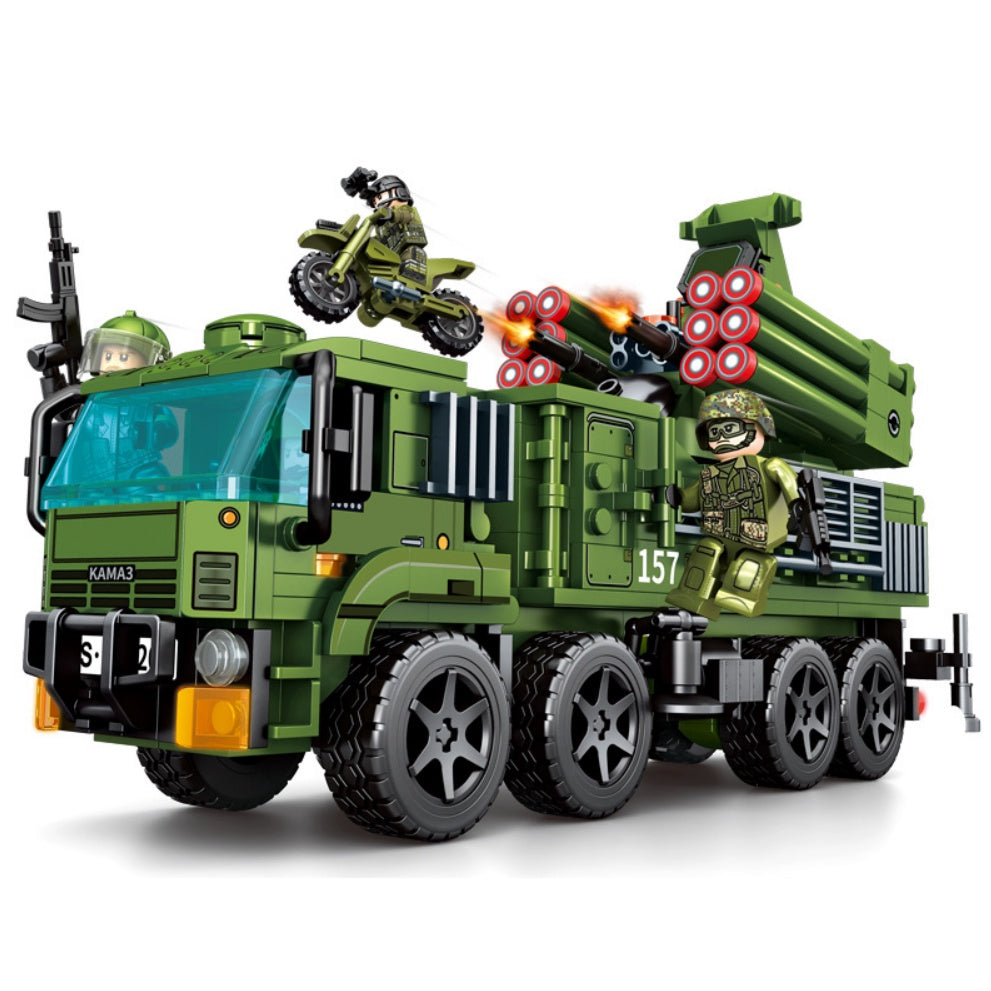 563PCS Military WW2 Pantsir S1 Missle Truck Figure Model Toy Building Block Brick Gift Kids Compatible Lego