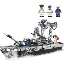 Load image into Gallery viewer, 427PCS Military WW2 USS DD-421 Benson Destroyer Figure Model Toy Building Block Brick Gift Kids