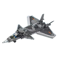 Load image into Gallery viewer, 618PCS Military WW2 Chengdu J-20 Fire Fang Air Fighter Aircraft Figure Model Toy Building Block Brick Gift Kids
