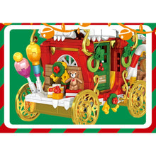 Load image into Gallery viewer, 648PCS MOC Christmas Elk Reindeer Cart Car Santa Model Toy Building Block Brick Gift Kids Compatible Lego Light