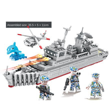 Load image into Gallery viewer, 348PCS Military WW2 Harbin Destroyer Figure Model Toy Building Block Brick Gift Kids
