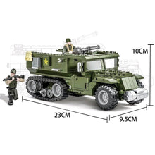 Load image into Gallery viewer, 649PCS Military M3 Half Track Armoured Carrier Ambush Truck Figure Model Toy Building Block Brick Gift Kids