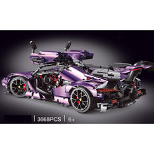 Load image into Gallery viewer, 3668PCS MOC Technic Purple Super Racing Sports Car Model Toy Building Block Brick Gift Compatible Lego
