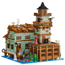 Load image into Gallery viewer, 1881PCS Micro Mini City Street Fishing Village Cabin House Pier Figure Model Toy Building Block Brick Gift Kids
