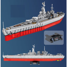 Load image into Gallery viewer, 1638PCS Military North Carolina Class Battleship Model Toy Building Block Brick Gift Kids Compatible Lego