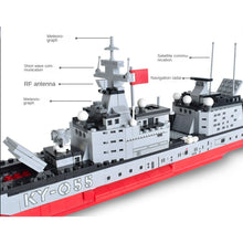 Load image into Gallery viewer, 563PCS Military WW2 PLA Renhai Class Type 055 Destroyer Battle Ship Figure Model Toy Building Block Brick Gift Kids
