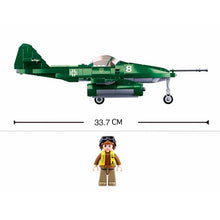 Load image into Gallery viewer, 388PCS MOC Military WW2 ME262 Turbo Stormbird German Air Fighter Plane Figure Model Toy Building Block Brick Gift Kids