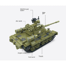 Load image into Gallery viewer, 661PCS Military WW2 T-34 Battle Tank Figure Model Toy Building Block Brick Gift Kids
