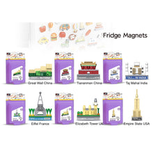 Load image into Gallery viewer, MOC Refrigerator Fridge Magnets Cute Animal Food Architecture Scenic Spots Transportation Model Toy Building Block Brick Gift Kids Compatible Lego