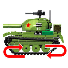 Load image into Gallery viewer, 366PCS MOC Military WW2 Type 59 Medium Tank Figure Model Toy Building Block Brick Gift Kids