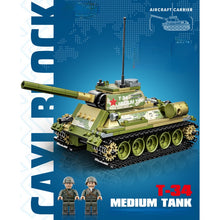 Load image into Gallery viewer, 411PCS Military WW2 T-34 Medium Tank Figure Model Toy Building Block Brick Gift Kids
