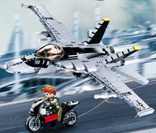 Load image into Gallery viewer, 682PCS Military FA18 Hornet Bumblebee Fighter Building Block Brick Figure Model Fully