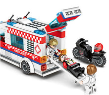Load image into Gallery viewer, 238PCS City Car Accident Ambulance Building Blocks Bricks Figures Model Educational Toy Fully Compatible With Lego