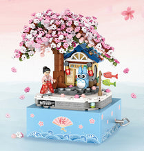 Load image into Gallery viewer, 806PCS MOC Musical Box Cherry Blossom Tree Building Block Model Brick Figure Fully