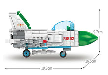 Load image into Gallery viewer, 311PCS Military J-8 Fighter Airplane Building Blocks Figures Educational Toy Model Brick Fully