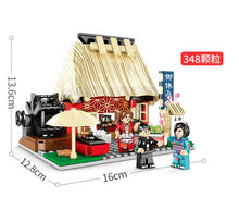 Load image into Gallery viewer, DIY Mini Japanese Tea House City Street Market Shop Educational Toy Building Block Brick Fully Compatible With Lego