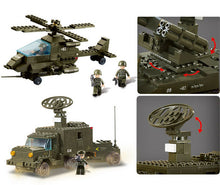 Load image into Gallery viewer, 956PCS Army Antiaircraft Tank Helicopter Building Blocks Bricks Model Figure Educational Toy Fully