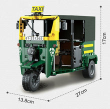 Load image into Gallery viewer, 591PCS MOC Vintage TukTuk Auto Rickshaw Motor Tricycle Building Blocks Bricks Fully