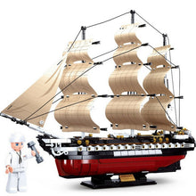 Load image into Gallery viewer, 1118PCS USS Constitutional Sail Frigate Boat Building Blocks Bricks Figure Model Fully Compatible With Lego