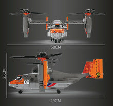 Load image into Gallery viewer, 1466PCS Military V22 Osprey Aircraft Building Block Bricks Figures Educational Toy Model Fully Compatible With Lego