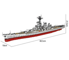 Load image into Gallery viewer, 2631PCS Military Army USS Missouri Ship Building Blocks Brick Model Display Educational Toy Fully