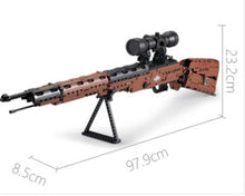 Load image into Gallery viewer, 653PCS Military 98K Mauser Rifle Gun Building Blocks Bricks Model Educational Toy Fully