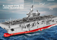 Load image into Gallery viewer, 3066PCS Military PLA 075 LHD Aircraft Carrier Ship Building Block Brick Model Fully