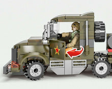 Load image into Gallery viewer, 362PCS Military HQ-2 Missile Transport Trailer Truck Building Block Brick Model Fully