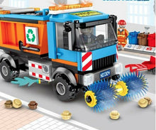 Load image into Gallery viewer, 206PCS City Sanitation Cleaning Truck Building Blocks Bricks Figures Model Educational Toy Fully