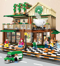 Load image into Gallery viewer, 2095PCS City Town Coffee Shop Restaurant Building Block Brick Figure Model Fully