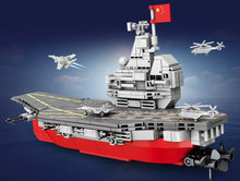 Load image into Gallery viewer, 458PCS PLA Navy Shandong Aircraft Carrier China Building Blocks Brick Model Fully