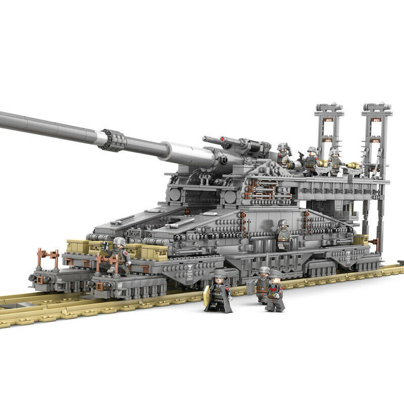 3846PCS Military Army Schwerer Gustav Dora Cannon Building Block