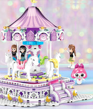 Load image into Gallery viewer, 652PCS Girl Carousel Merry go round Building Blocks Bricks Model Figures Fully