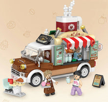 Load image into Gallery viewer, 442PCS Mini Coffee Cafe Car Truck Building Blocks Bricks Cute Figures Model Fully