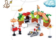Load image into Gallery viewer, 345PCS City Street Hot Dog Food Store Shop Building Blocks Brick Model Figure Fully Compatible With Lego