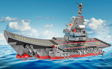Load image into Gallery viewer, 462PCS Military Liaoning Aircraft Carrier Building Block Brick Figure Educational Toy Model Fully