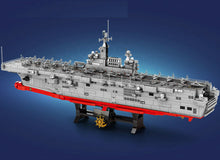 Load image into Gallery viewer, 3066PCS Military PLA 075 LHD Aircraft Carrier Ship Building Block Brick Model Fully