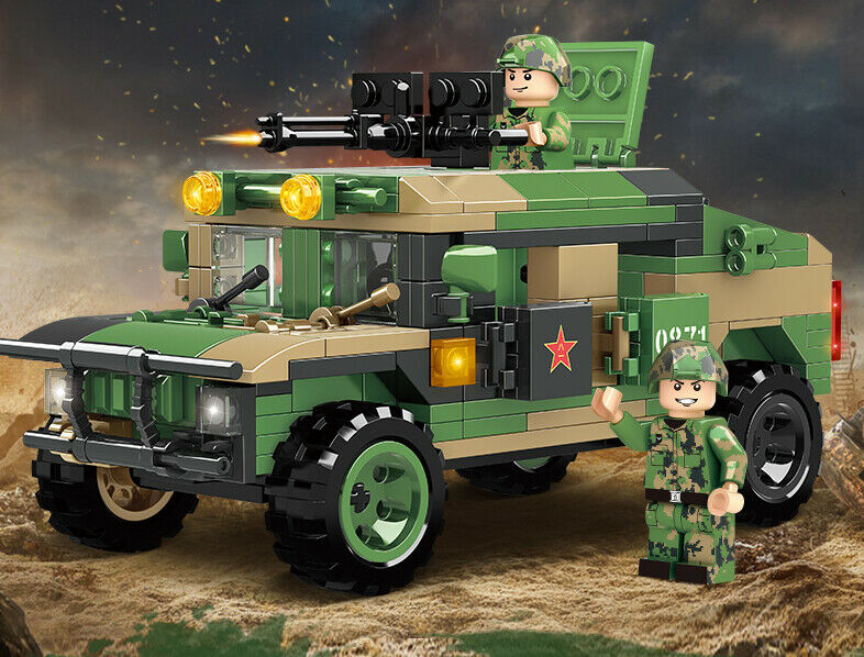 analog passe journalist 341PCS Military Armored Off Road Car Vehicle Building Block Brick Mode –  mycrazybuy store
