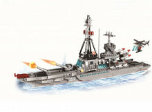 Load image into Gallery viewer, 725PCS Military Aegis missile Battleship Building Block Brick Figure Model Educational Toy Fully